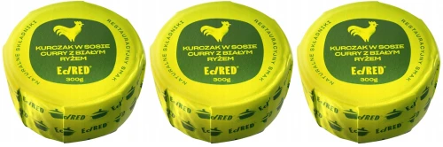 3 x EdRed Kurczak w Sosie Curry 300g - Pyszna Potrawa na Wyjazd (id: 9454)