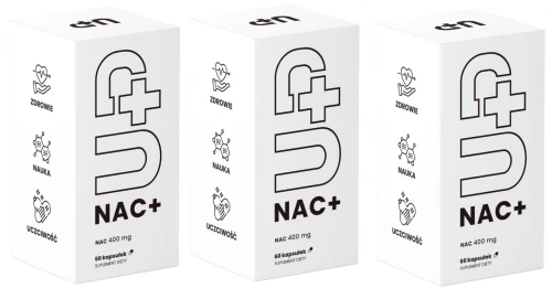 3 x UP Health Pharma UP NAC+ 60 kapsułek – Wątroba Antyoksydacja Detoks (id: 9456)