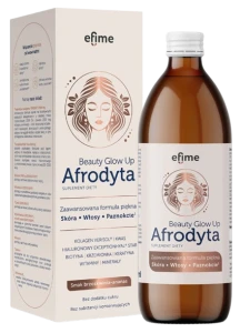 EkaMedica EFIME Afrodyta Beauty Glow Up 0,5L Zaawansowana formuła piękna - bez substancji konserwujących  i bez dodatku cukru 