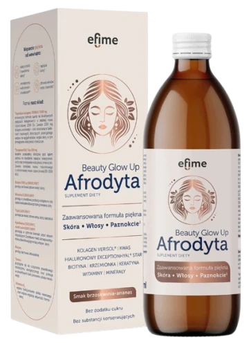 EkaMedica EFIME Afrodyta Beauty Glow Up 0,5L Zaawansowana formuła piękna - bez substancji konserwujących  i bez dodatku cukru  (id: 9461)