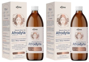 2 x EkaMedica EFIME Afrodyta Beauty Glow Up 0,5L Zaawansowana formuła piękna - bez substancji konserwujących  i bez dodatku cukru