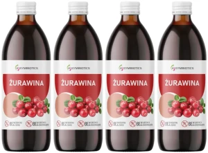 4 x EkaMedica Symbiotics Żurawina 1000 ml – Odporność Układ Moczowy Żelazo