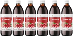 6 x EkaMedica Symbiotics Żurawina 1000 ml – Odporność Układ Moczowy Żelazo