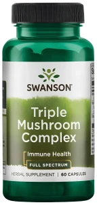 Swanson Triple Mushroom Complex 60 kapsułek - Odporność Witalność Stres