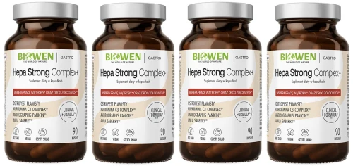 3 x Biowen Hepa Strong Complex+ 90 kapsułek - Wątroba Cholesterol Detoksykacja (id: 8013)