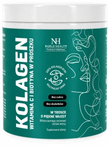 Noble Health Kolagen z biotyną Proszek 100g - Gęste Włosy Stawy Kości