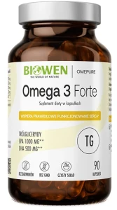Biowen Omega 3 Forte 1000mg EPA 500mg DHA 90 kapsułek - Mózg Wzrok Serce Krążenie