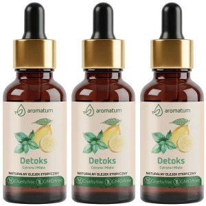 3 x Aromatum Naturalny Olejek Eteryczny Detoks 30 ml - Cytryna Mięta Aromaterapia
