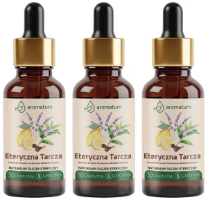 3 x Aromatum Naturalny Olejek Eteryczny Eteryczna Tarcza 30 ml - Lawenda Drzewo Herbaciane Goździk Cytryna