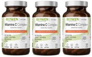 3 x Biowen Witamina C Complex + 100 kapsułek - Skóra Układ Nerwowy Odporność