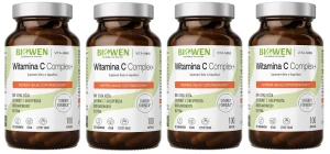 4 x Biowen Witamina C Complex + 100 kapsułek - Skóra Układ Nerwowy Odporność