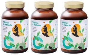 3 x Health Labs Care Vitamin C Natural+ 120 kapsułek Odporność Zmęczenie