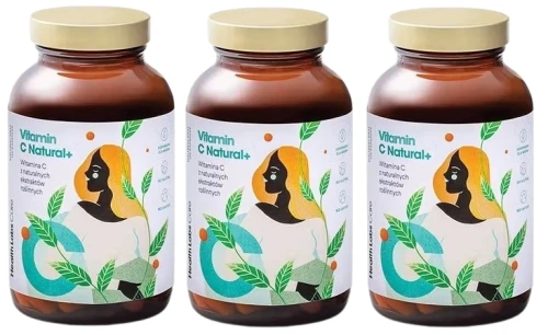 3 x Health Labs Care Vitamin C Natural+ 120 kapsułek Odporność Zmęczenie (id: 9595)
