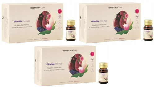 3 x Health Labs Care GlowMe Pro-Age Smak Malinowy 15 shotów po 30 ml (id: 9603)