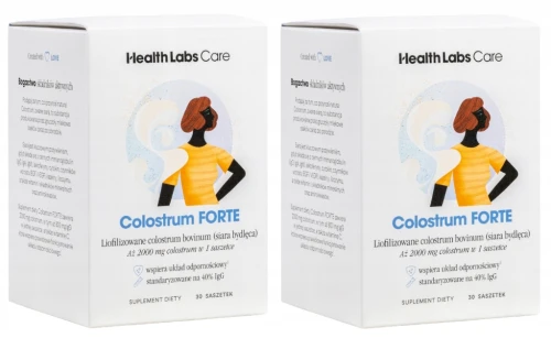 2 x Health Labs Care Colostrum Forte 30 saszetek Odporność Siara bydlęca (id: 9606)
