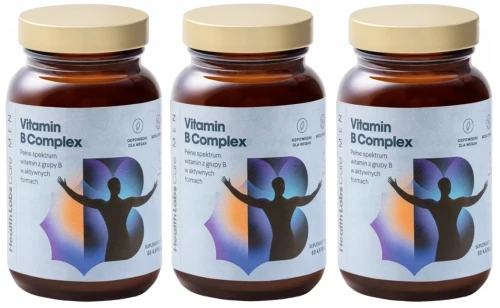 3 x Health Labs Care Vitamin B Complex Men 60 kapsułek (id: 9613)