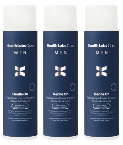 3 x Health Labs Care GentleOn Męski Trychoszampon Dla Mężczyzn Przeciw wypadaniu włosów (id: 9629)