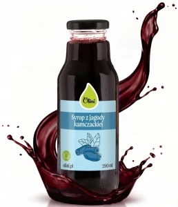 Olini Syrop z Jagody Kamczackiej 290 ml Bogactwo witamin i minerałów Tylko owoce i cukier - prosty skład
