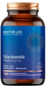 Doctor Life Niacinamide Vitamin B3 500mg 100 kapsułek Niacyna Witamina B3 Niacynamid