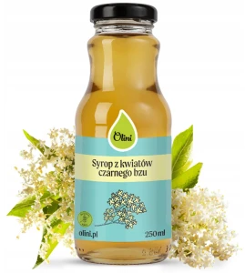 Olini Syrop z Kwiatów Czarnego Bzu 250 ml Do szocika z olejem z czarnuszki lub lemoniady