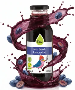 Olini Sok z Jagody Kamczackiej Dla Dzieci 300 ml Orzeźwiający smak Idealny dodatek do oleju z czarnuszki