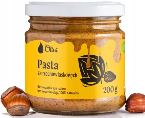 Olini Pasta z Orzechów Laskowych 200 g Naturalna Zdrowa Pyszna Smaczna