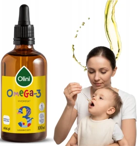 Olini Omega-3 Kids 100 ml Kwasy Omega Dla Dzieci Pamięć Układ Nerwowy Mowa