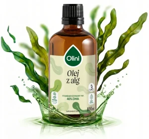 Olini Olej z Alg 100 ml Prawidłowe Działanie Mózgu i Wzroku