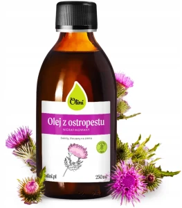Olini Olej z Ostropestu 250ml Nierafinowany Świeży Tłoczony na Zimno Detoks