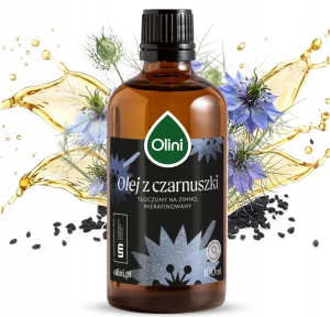 Olini Olej z czarnuszki 100 ml Cholesterol Tymochinon Tłoczony na Zimno