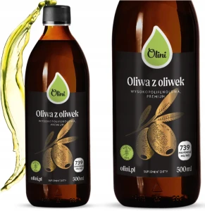 Olini Oliwa z Oliwek Wysokopolifenolowa 500 ml Extra Virgin Nierafinowana