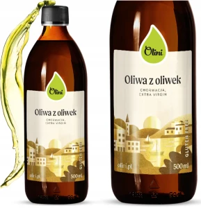 Olini Oliwa z Oliwek Chorwacka 500 ml Extra Virgin Nierafinowana Polifenole