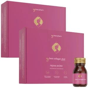 2 x MyBestPharm MyBestCollagen Shot Apple Tropical Twist 30 shotów Skóra Włosy
