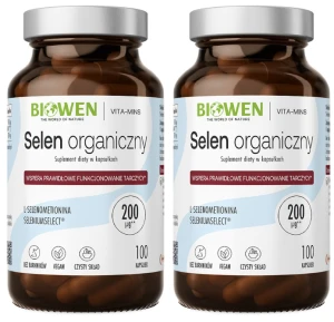 2 x Biowen Selen Organiczny 100 kapsułek - Skóra Włosy Paznokcie Tarczyca