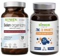 Zestaw Biowen Zinc 3X Immunity 100 kapsułek + Selen Organiczny 100 kapsułek - Skóra Włosy Paznokcie Odporność (id: 9311)