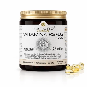 Naturoceuticals® Witamina K2+D3 4000 100 kaps. MK-7 MenaQ7® all-trans 99.8% z Ciecierzycy i D3 Quali®-D w oleju MCT 100% Kokos w proporcji C8/C10, Virentia