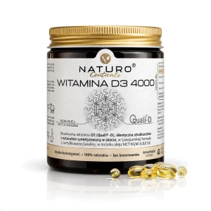 Naturoceuticals® Witamina D3 4000 100 kaps. Bioaktywna Quali®-D – z certyfikowanej lanoliny zawieszona w 100% Kokosowym oleju MCT 60/40 (C8/C10), Virentia
