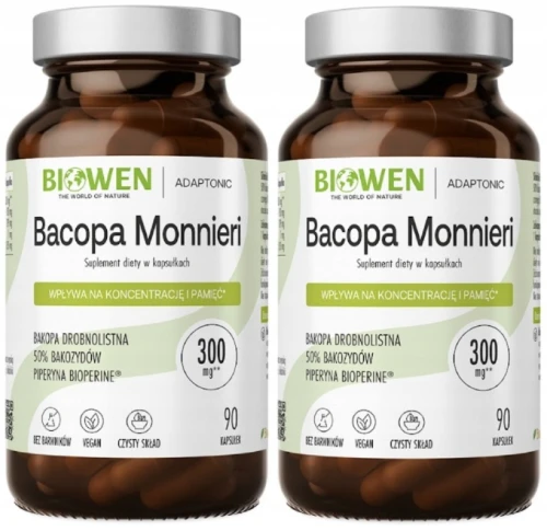 2 x Biowen Bacopa Monnieri 120 kapsułek – Pamięć Koncentracja Mózg (id: 8178)