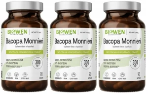 3 x Biowen Bacopa Monnieri 120 kapsułek – Pamięć Koncentracja Mózg