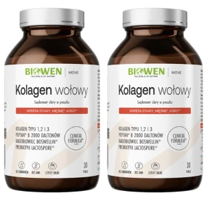 2 x Biowen Kolagen Wołowy Typu I, II, III proszek 225g - Stawy Chrząstki Kości