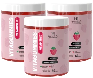 3 x Noble Health VITAGUMMIES VITAMIN D - żelki na Zdrowe Kości i Odporność 