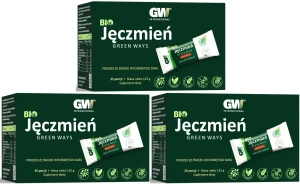 3 x Green Ways BIO JĘCZMIEŃ Opakowanie Podróżne 125 g – Detoks Energia Chlorofil