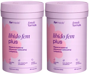 2 x ForMeds Female Formula Libido Fem Plus 60 kapsułek Wsparcie kobiecej aktywności seksualnej i pożądania