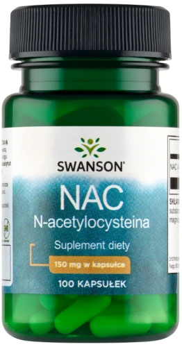Swanson NAC (N-acetylocysteina) 150mg 100 kapsułek (id: 9849)