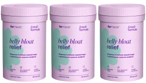 3 x ForMeds Female Formula Belly Bloat Relief 60 kapsułek Wzdęcia Trawienie Vege Bez Zbędnych Dodatków