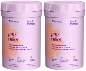 2 x ForMeds Female Formula PMS Relief 60 kapsułek Wsparcie komfortu i dobrego samopoczucia w czasie cyklu miesiączkowego