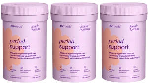 3 x ForMeds Female Formula Period Support 60 kapsułek Wsparcie organizmu podczas menstruacji oraz uzupełnienie kluczowych składników odżywczych
