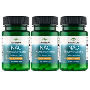 3 x Swanson NAC (N-acetylocysteina) 150mg 100 kapsułek