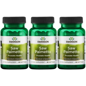 3 x Swanson Saw Palmetto 320 mg 60 kapsułek