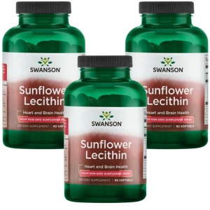 3 x Swanson Lecytyna Słonecznikowa 1200 mg 90 kapsułek